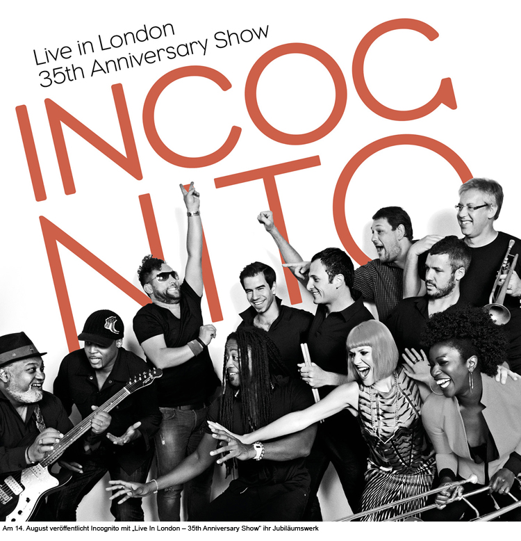 Ingolstädter Jazztage-Stars von Incognito veröffentlichen am 14. August neues Album und DVD