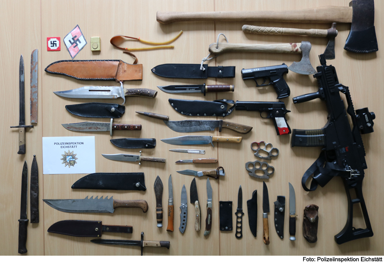 Zahlreiche Waffen bei 16-Jährigem aufgefunden