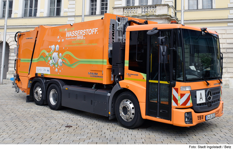 Wasserstoff-Müllfahrzeug in Ingolstadt – das Erste in Bayern